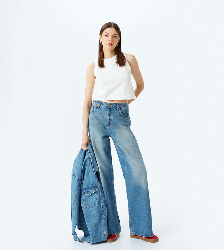كوتون  توبات بلا أكمام  - أبيض Sleeveless Tops