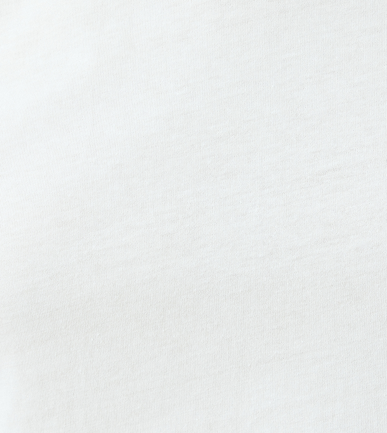 كوتون  توبات بلا أكمام  - أبيض Sleeveless Tops