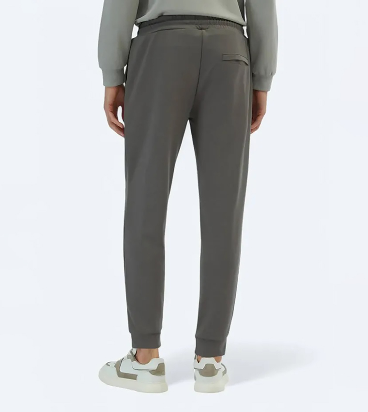 Solid Drawstring Waist Joggers
