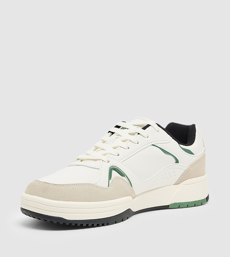 WIZARD GLB Color Block Lace-Up Sneakers