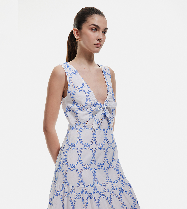 Floral Embroidered Maxi Dress