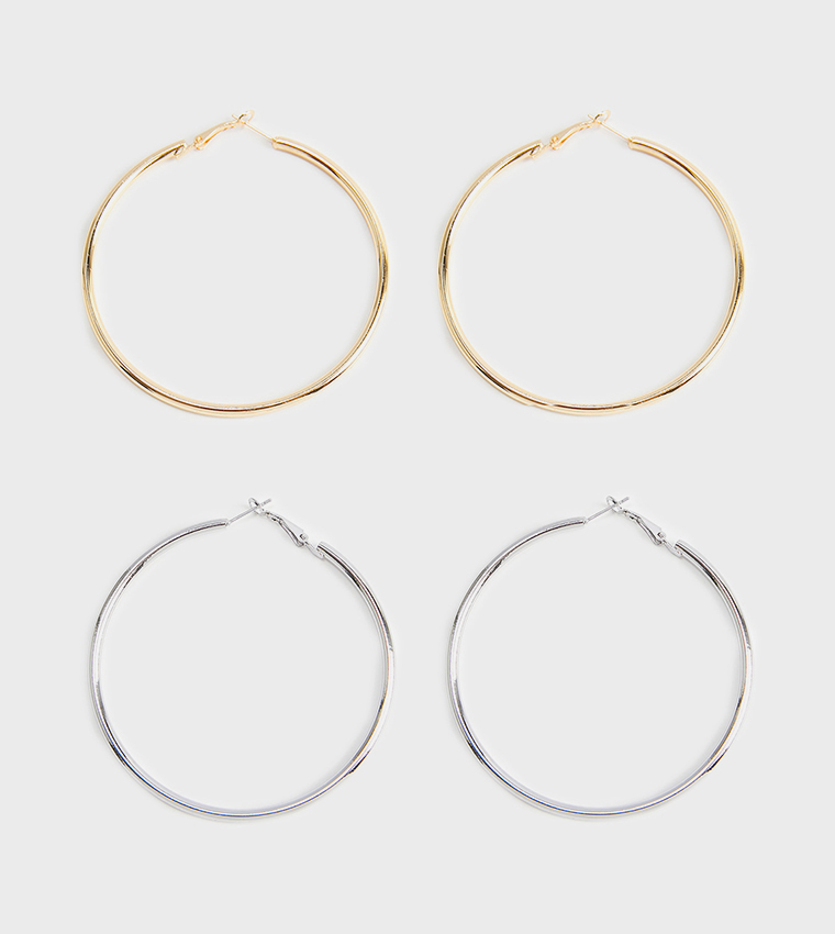 2-Pack Hoop Earrings