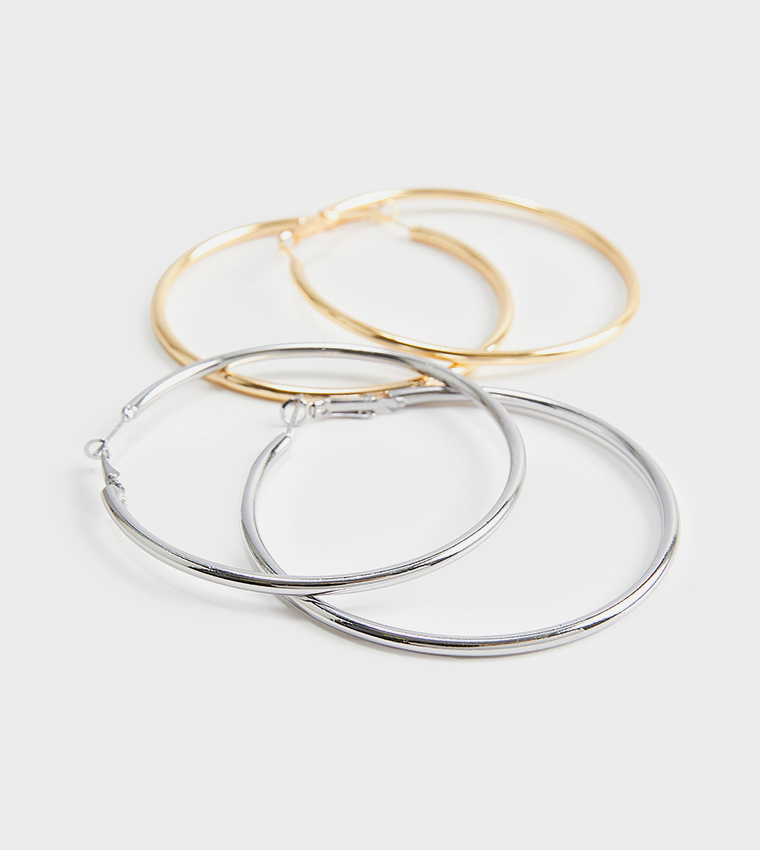 2-Pack Hoop Earrings