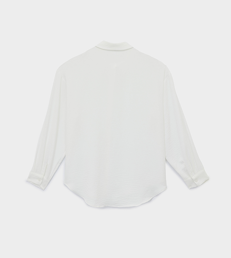 Solid Long Sleeves Oversized Shirt