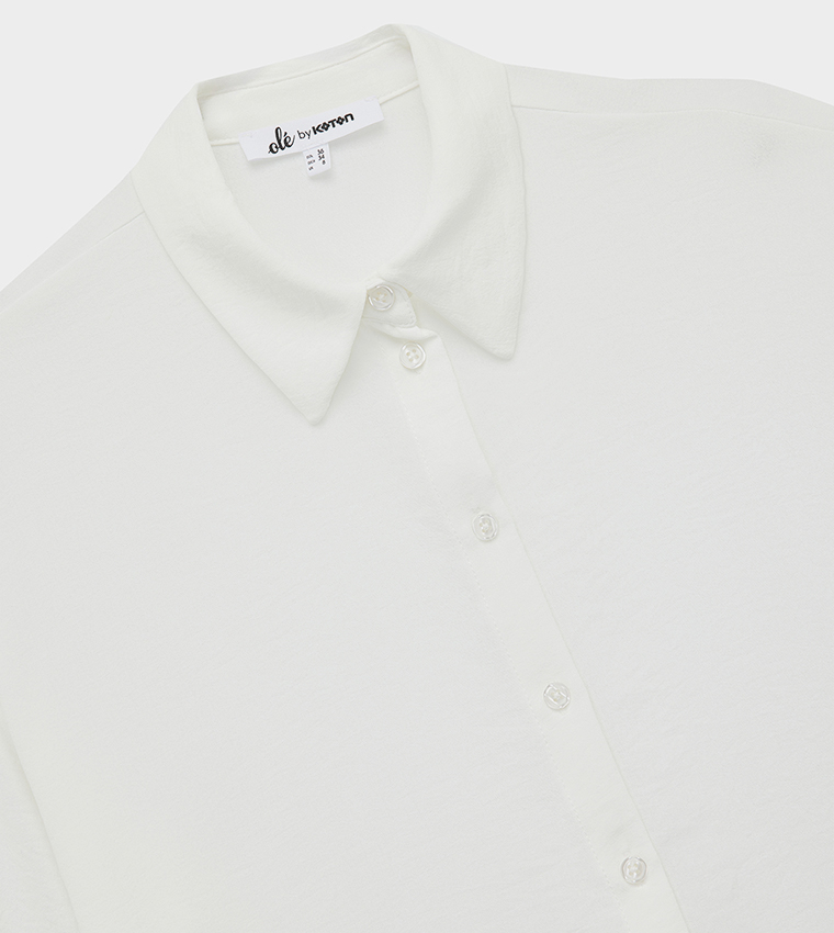 Solid Long Sleeves Oversized Shirt