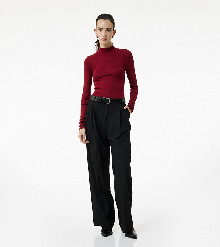 كوتون  توبات كاجوال  - بورغندي Casual Tops