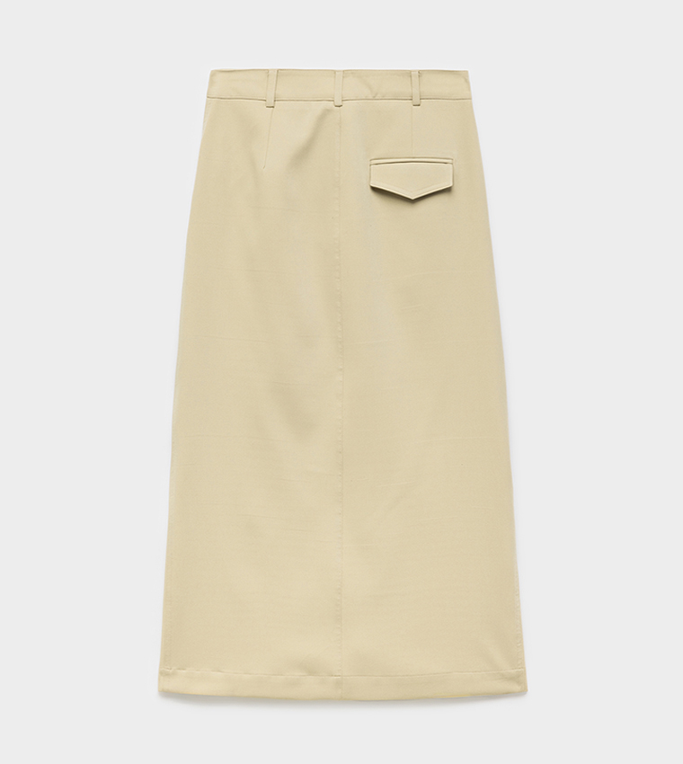 كوتون  تنانير ميدي - كاكي Midi Skirts