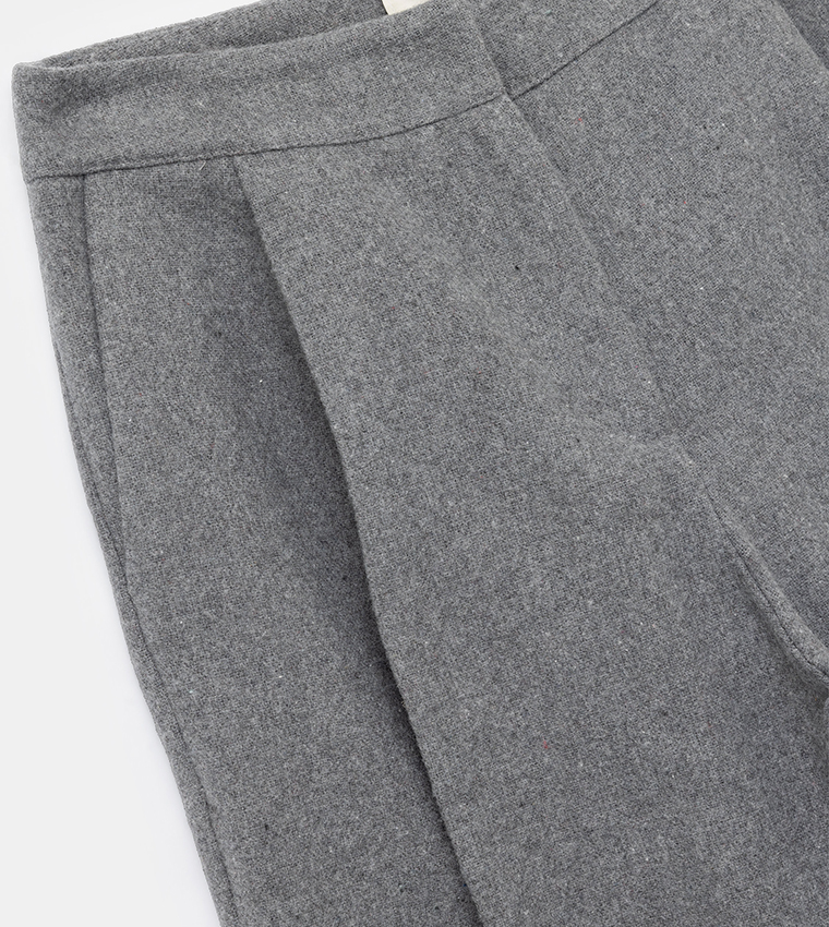 High Waist Pleated Formal Pants