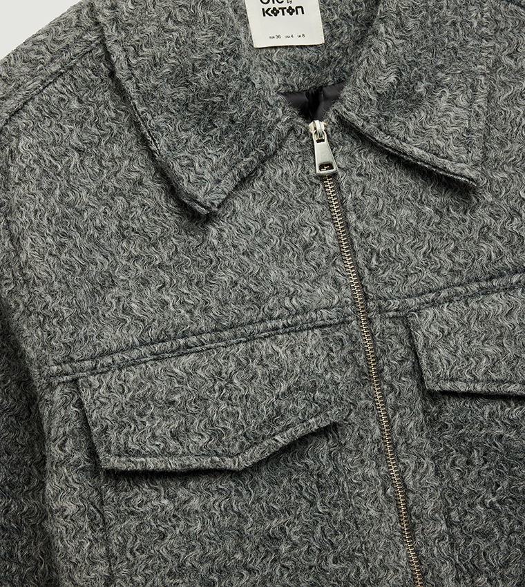 Zippered Long Sleeves Jacket