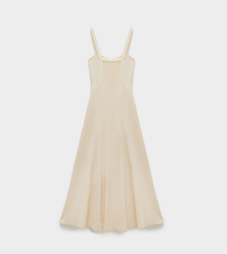 Ruched Sweetheart Neck Slit Maxi Dress