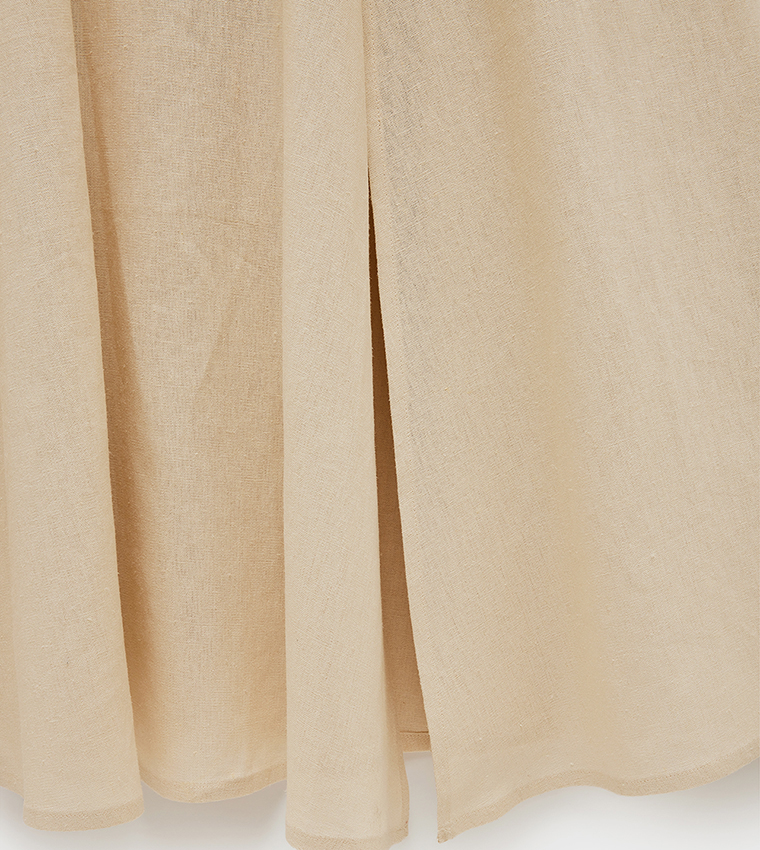 Ruched Sweetheart Neck Slit Maxi Dress