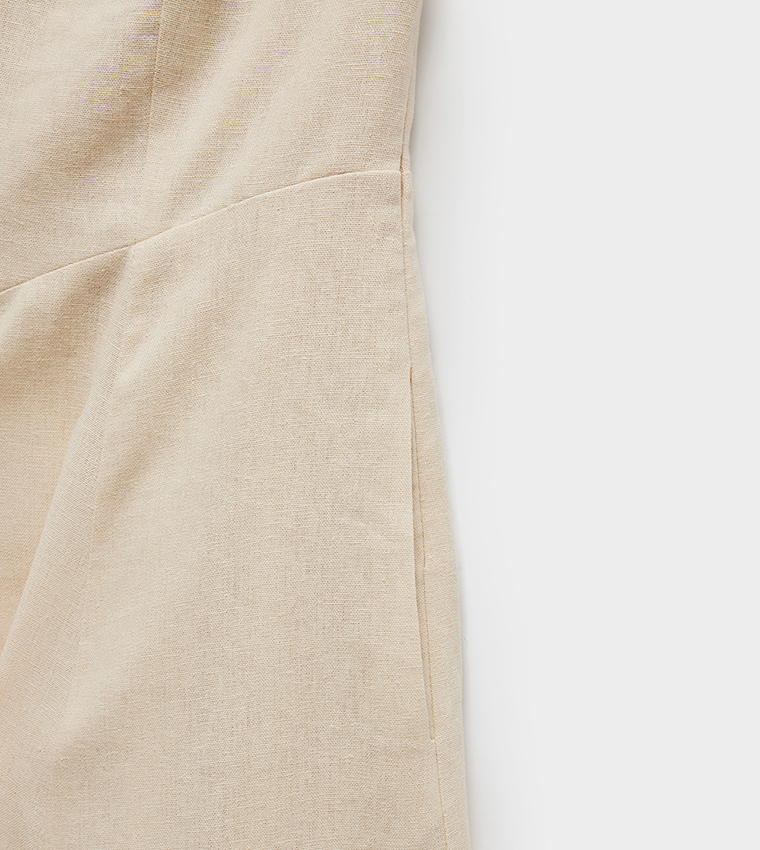 Ruched Sweetheart Neck Slit Maxi Dress