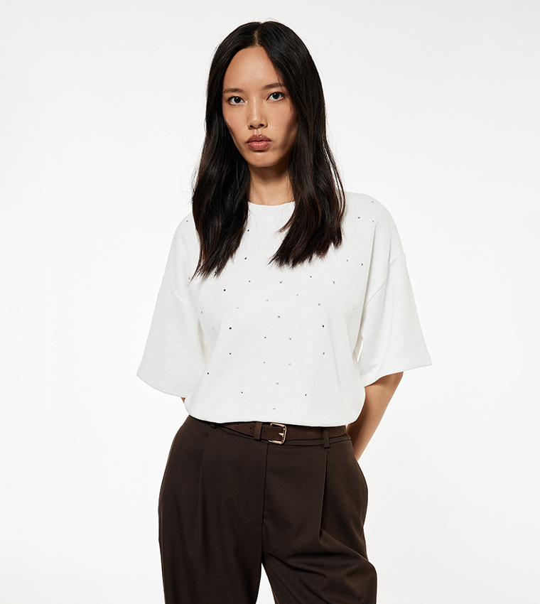 Embellished Short Sleeves T-Shirt