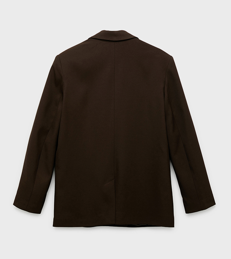 Double Breasted Lapel Collar Oversized Blazer