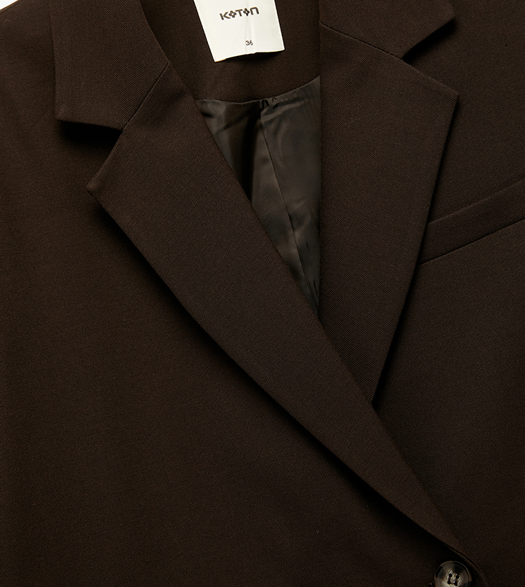 Double Breasted Lapel Collar Oversized Blazer