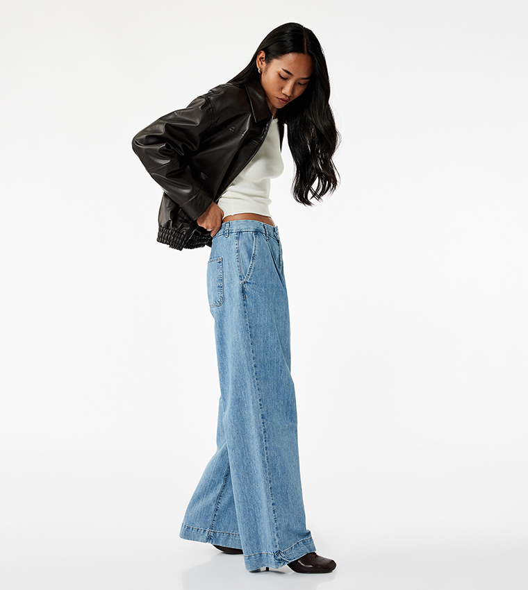 Koton  Wide Leg Jeans - Blue Wide Leg Jeans