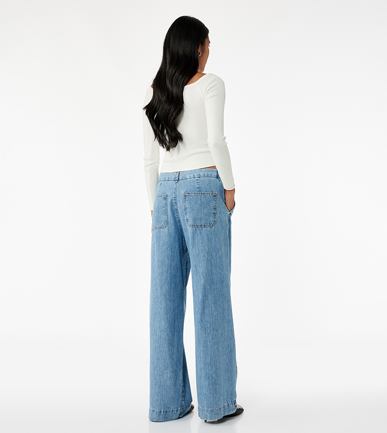Koton  Wide Leg Jeans - Blue Wide Leg Jeans