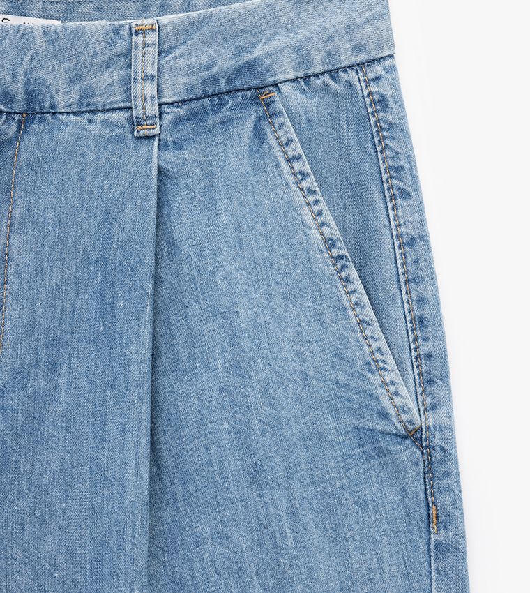 Koton  Wide Leg Jeans - Blue Wide Leg Jeans
