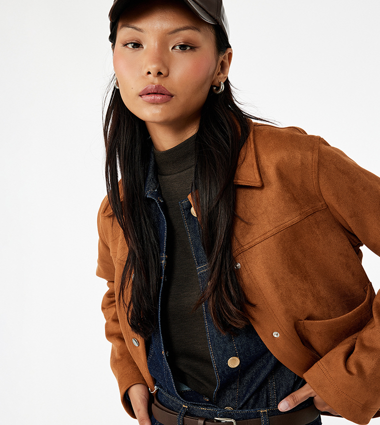 قميص شامواه صناعي كم طويل 