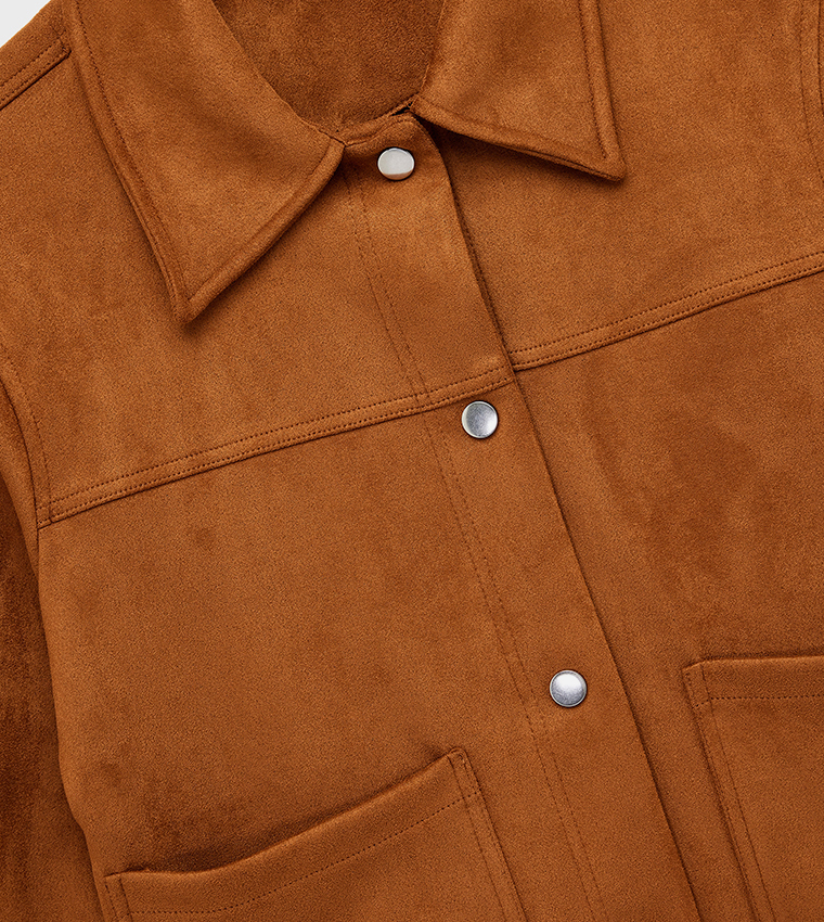 قميص شامواه صناعي كم طويل 