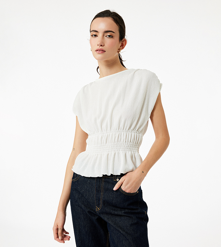 كوتون  توبات كاجوال  - عاجي  Casual Tops