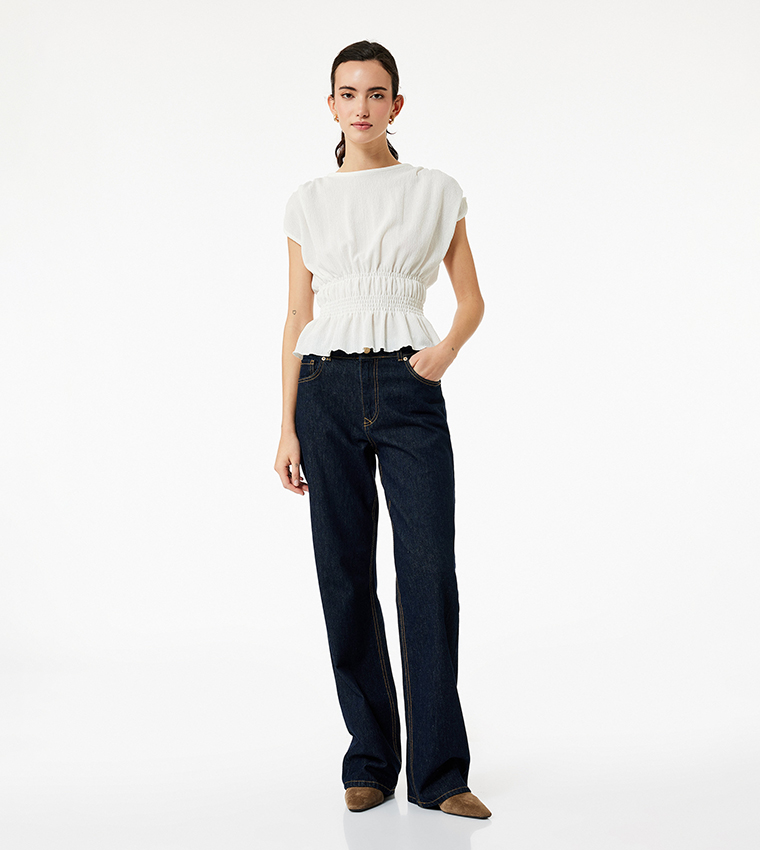 كوتون  توبات كاجوال  - عاجي  Casual Tops
