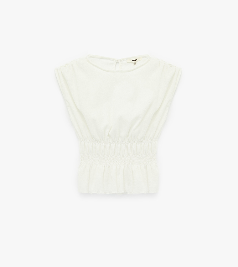 كوتون  توبات كاجوال  - عاجي  Casual Tops