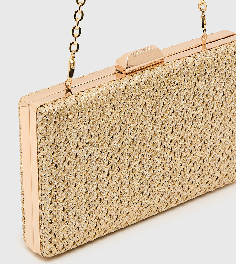Braided Clasp Closure Box Clutch