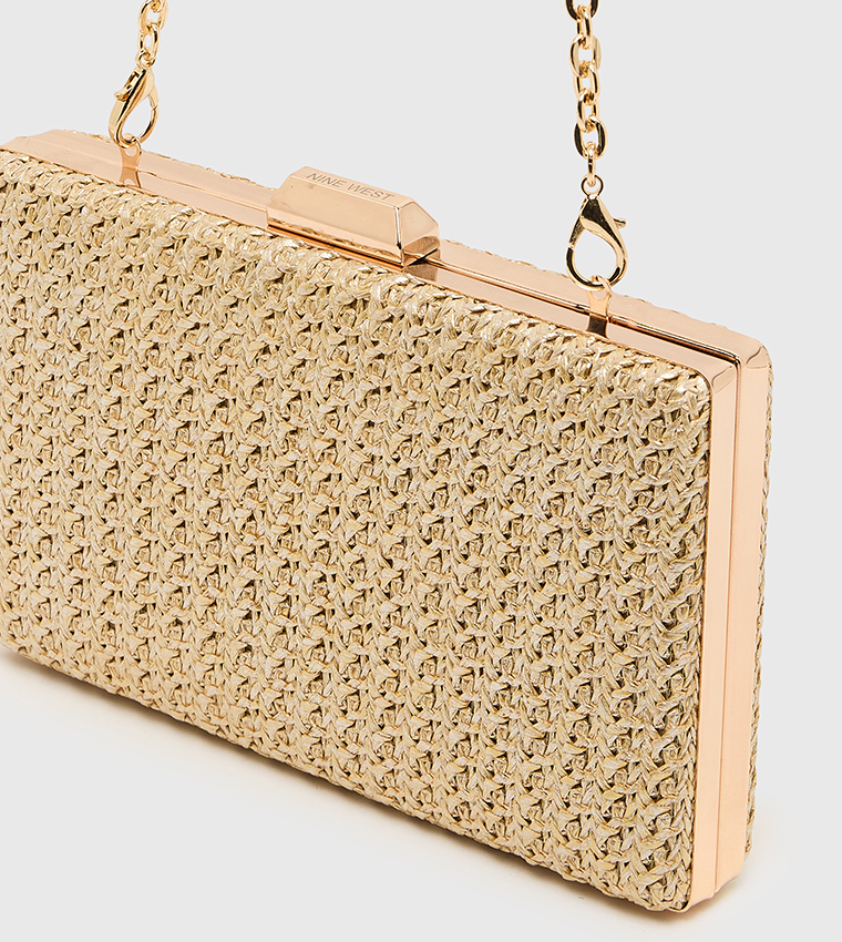Braided Clasp Closure Box Clutch