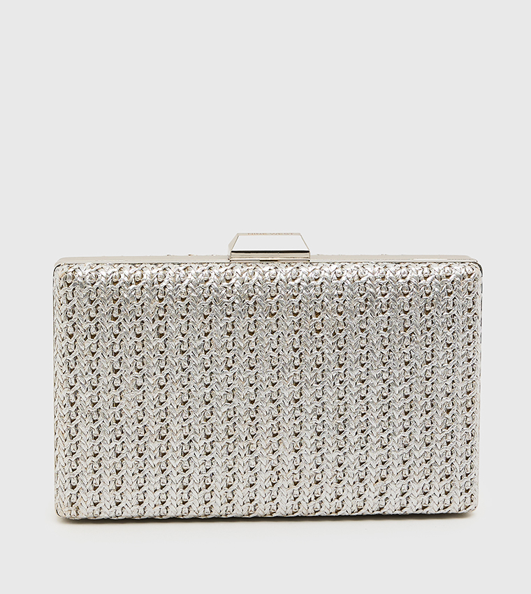 Braided Clasp Closure Box Clutch