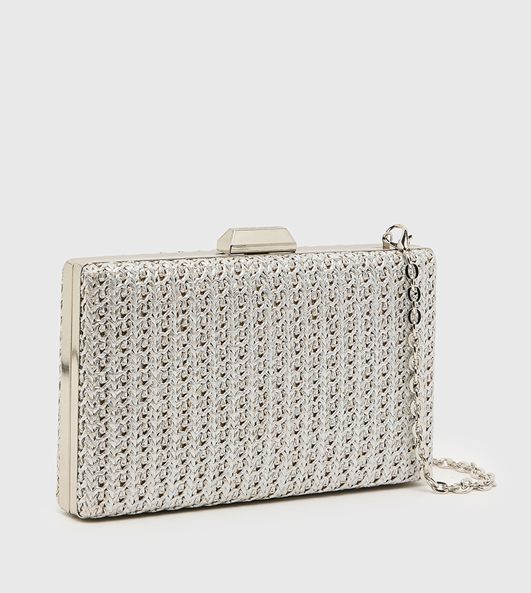 Braided Clasp Closure Box Clutch