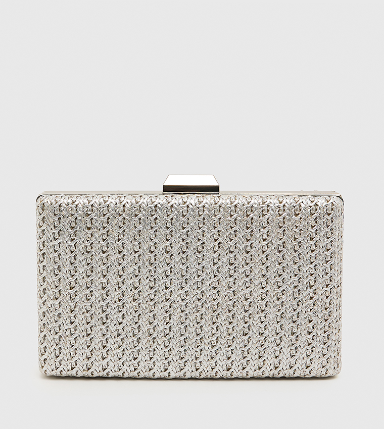 Braided Clasp Closure Box Clutch