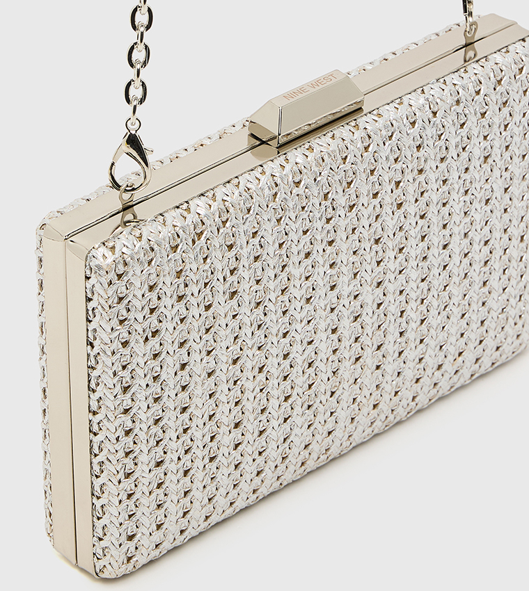 Braided Clasp Closure Box Clutch