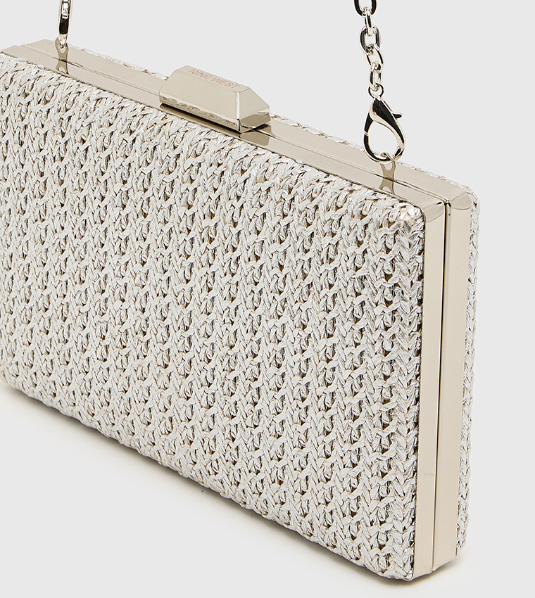 Braided Clasp Closure Box Clutch