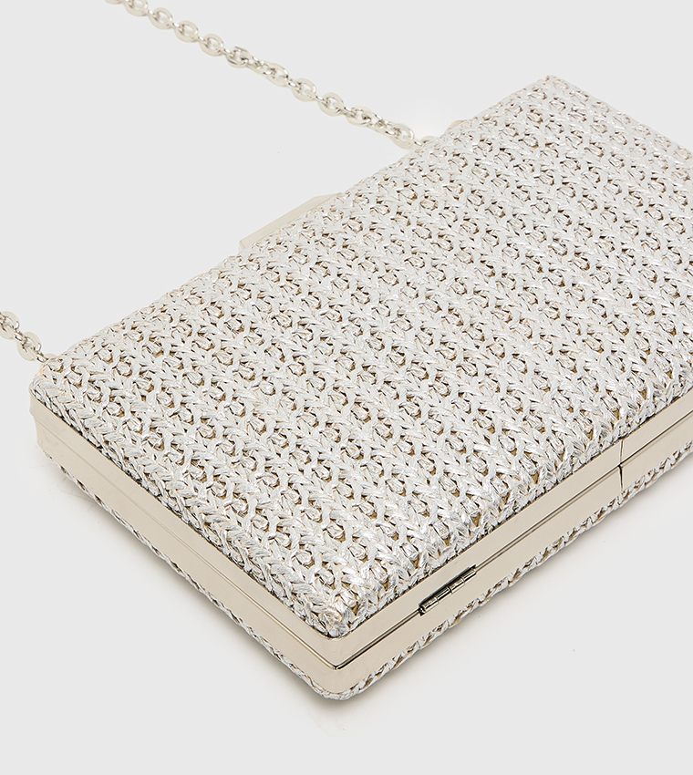 Braided Clasp Closure Box Clutch