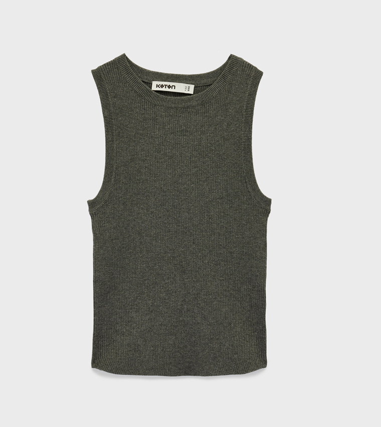 Koton  Sleeveless Tops - Grey Sleeveless Tops