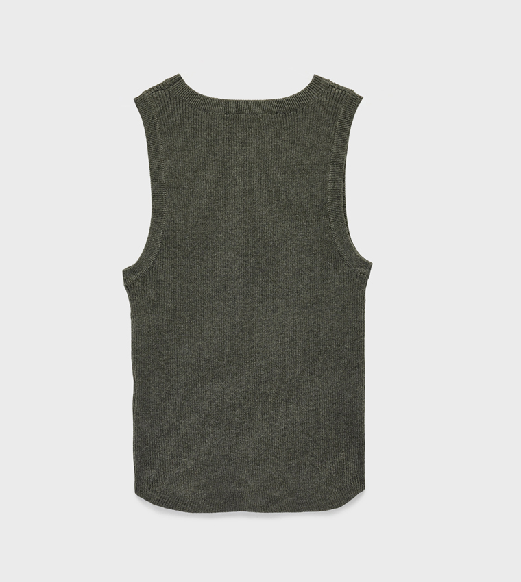 Koton  Sleeveless Tops - Grey Sleeveless Tops