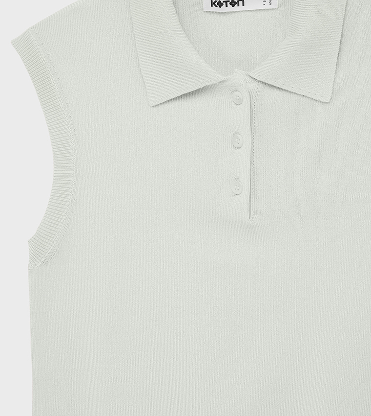 Koton  Sleeveless Tops - Green Sleeveless Tops