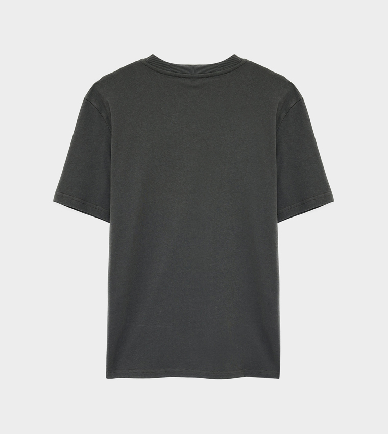 Solid Crew Neck Short Sleeves T-Shirt