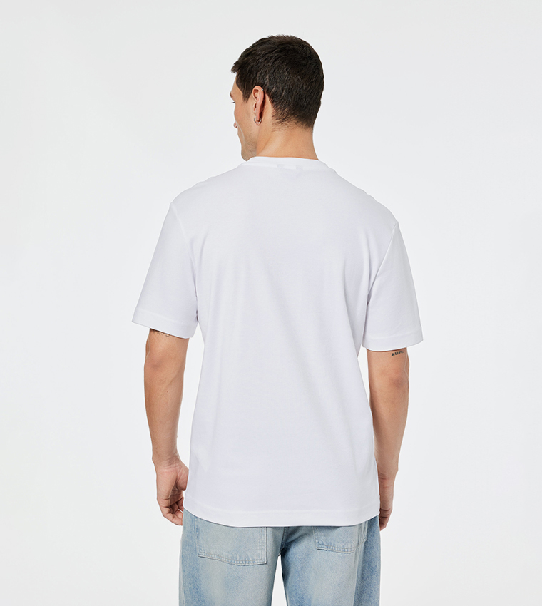 Solid Crew Neck Cotton T-Shirt
