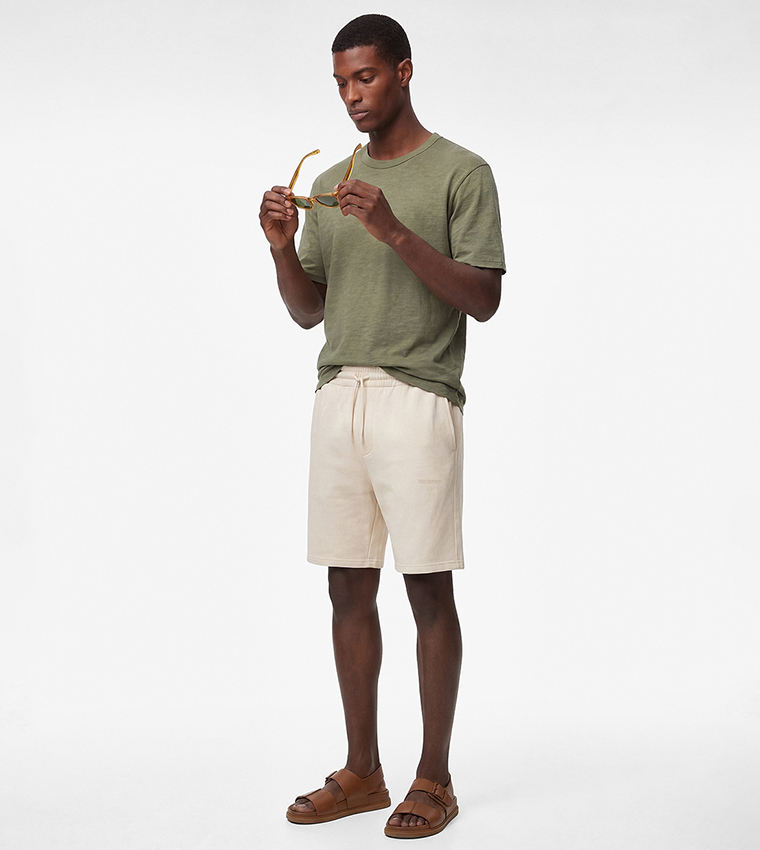 Solid Drawstring Shorts