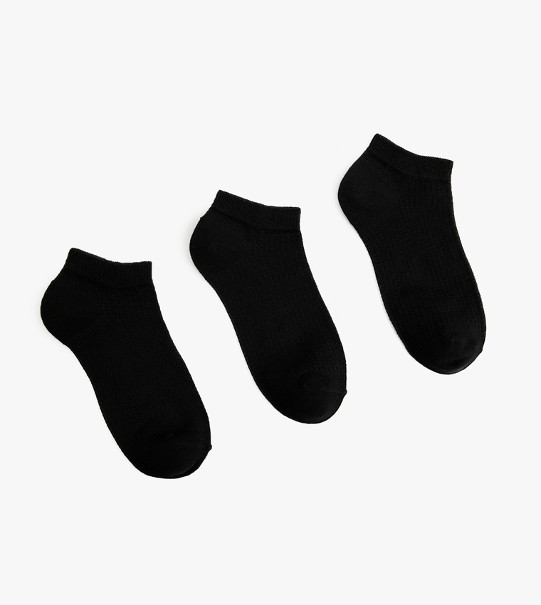 3-Pack Solid Ankle Length Socks