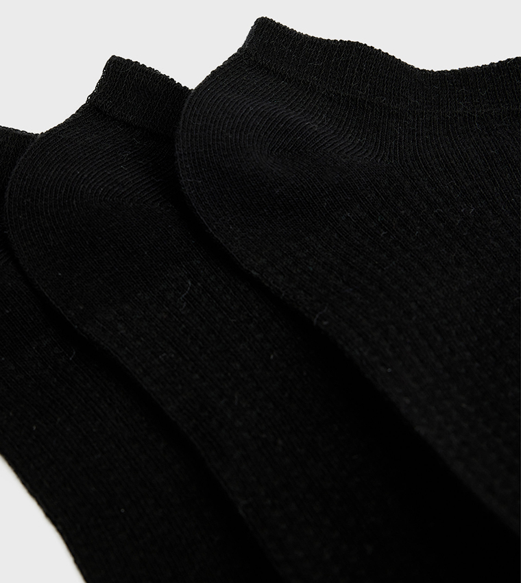 3-Pack Solid Ankle Length Socks