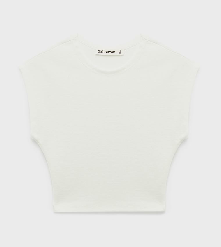 كوتون  توبات قصيرة - بيج Cropped Tops
