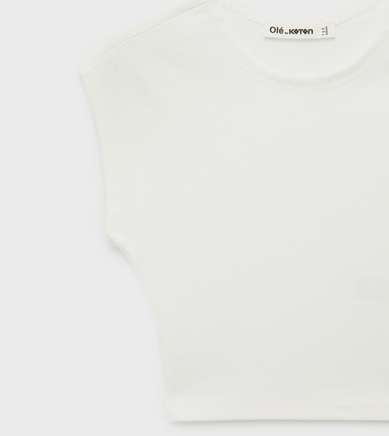 كوتون  توبات قصيرة - بيج Cropped Tops