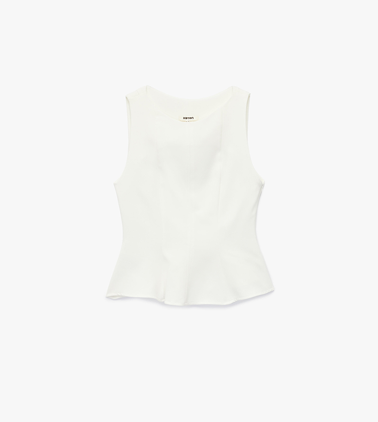 كوتون  توبات بلا أكمام  - بيج Sleeveless Tops