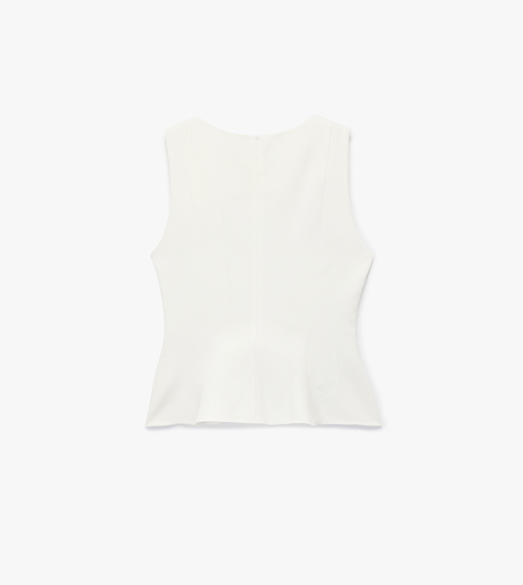 كوتون  توبات بلا أكمام  - بيج Sleeveless Tops