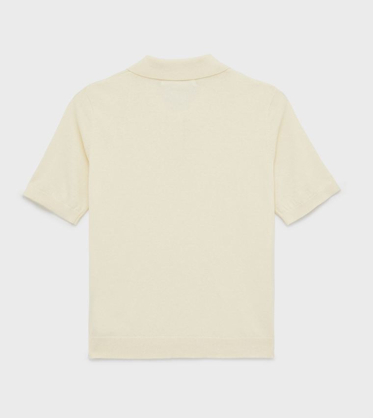 كوتون  سترات بياقة V  - أصفر V-neck Sweaters