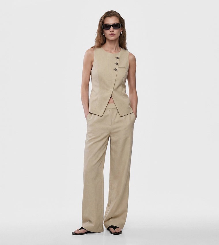 Solid Loose Fit Trousers