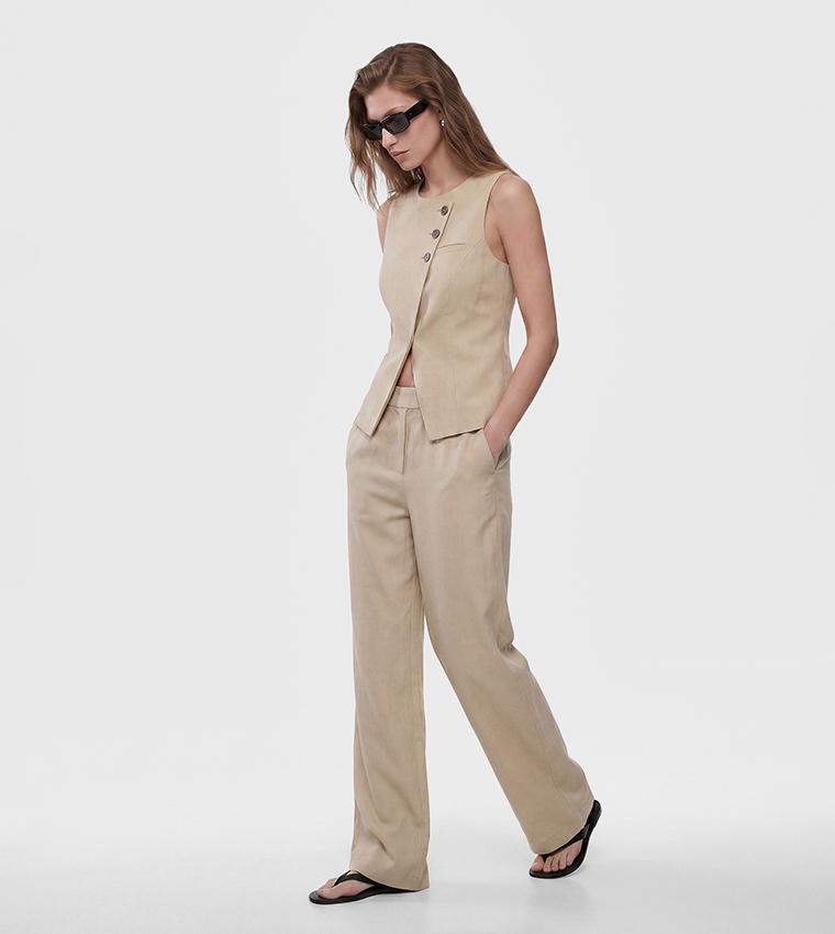 Solid Loose Fit Trousers